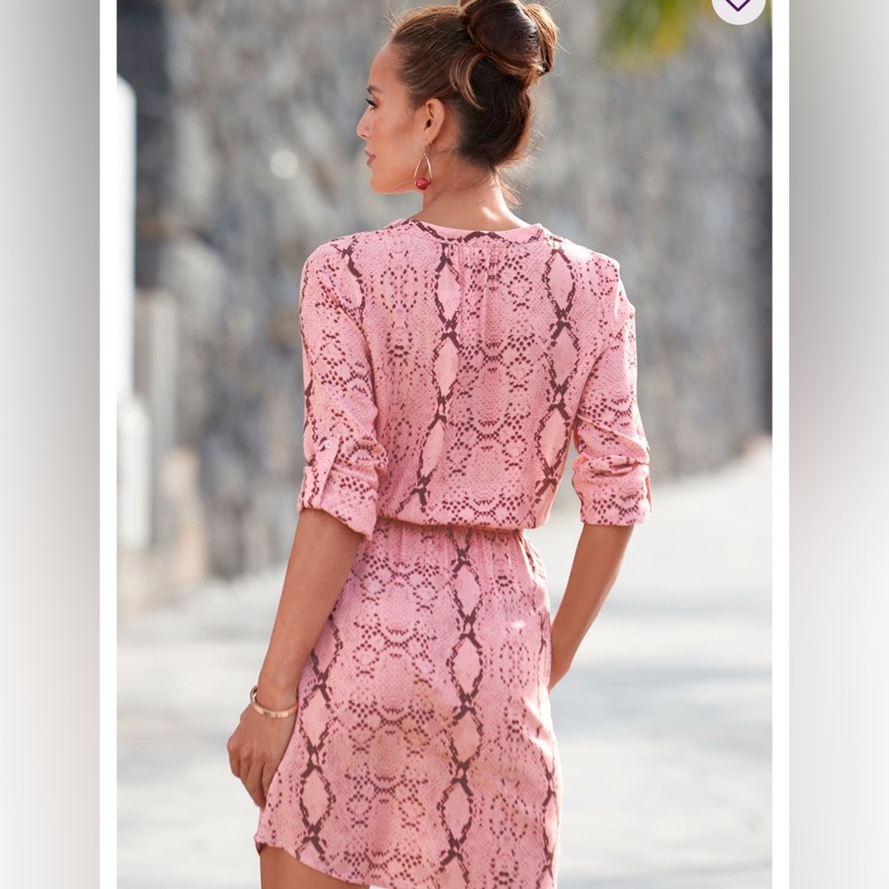 snake print v-neck dress by Loscana - Picture 2 of 5